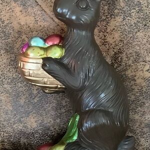 Chocolate Brown Easter Bunny Figurines. Includes both.